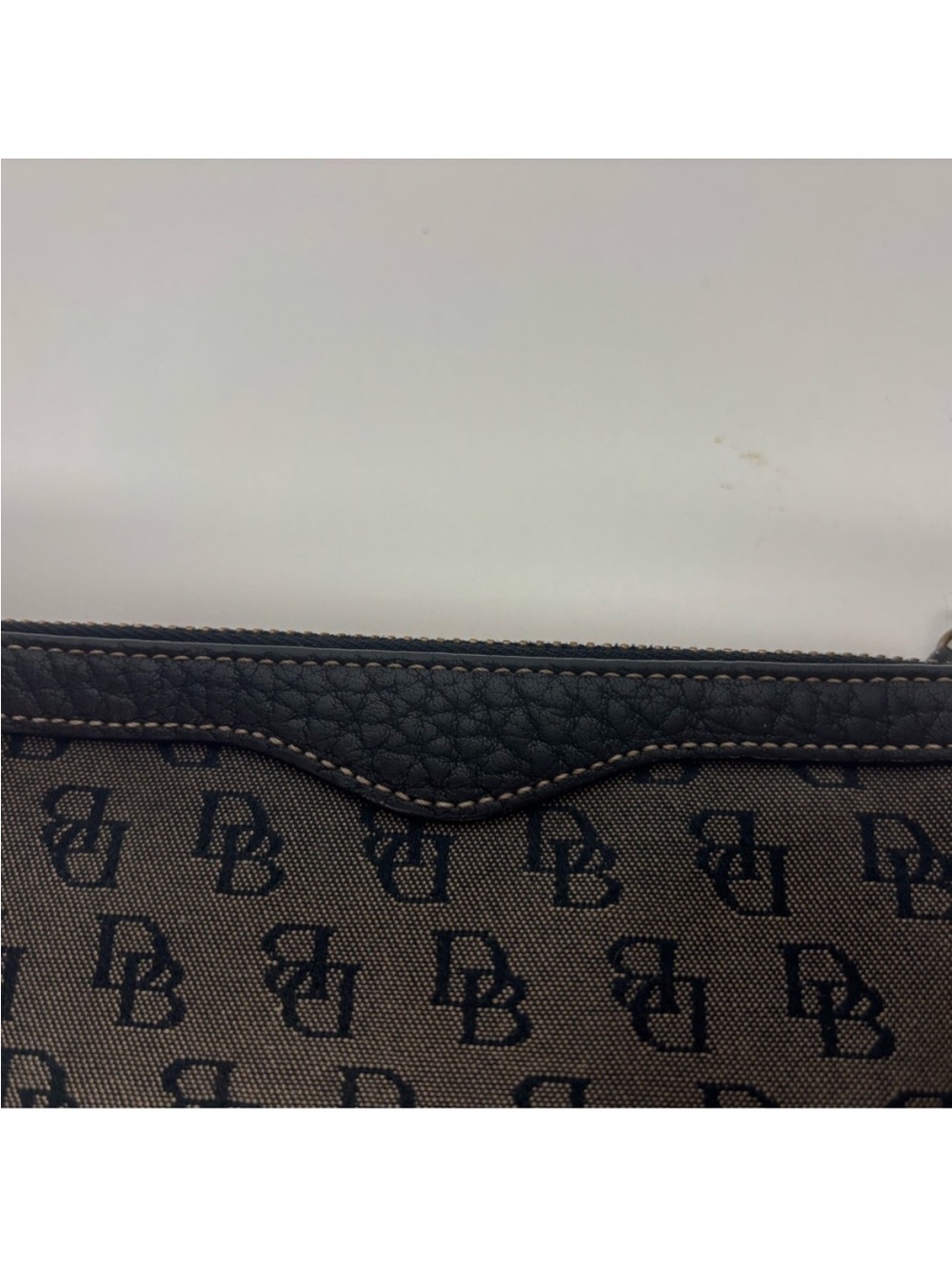 Vintage Dooney & Bourke Monogram Zip Pouch / Clutch - Picture 7 of 7